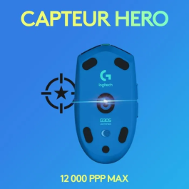 Logitech G Ratón G305 LIGHTSPEED Inalámbrico para Juegos Batería 250h Azul