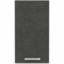 LASSEN Armario alto de almacenaje con 1 puerta batiente - Gris mate - 40 x 31,6 x 72 cm (Ancho x Fondo x Alto)