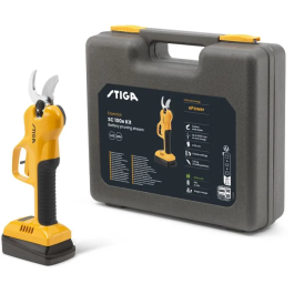 Stiga Kit Tijeras de Podar SC 100e Eléctricas de Batería, Tijeras de Poda a Batería para Jardinería, Herramienta de Corte Profesional para Podar Ramas