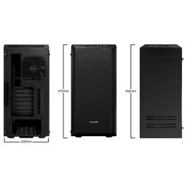 be quiet! PURE BASE 600 Window Midi Tower Negra con Ventana para PC ATX, Micro ATX, Mini-ITX, ideal para Gaming