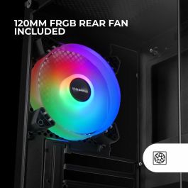 Mars Gaming MC-SE2 Caja Gaming Minitorre, Panel Cristal Templado, Doble Cámara, Ventilador FRGB 120mm, MicroATX/Mini-ITX