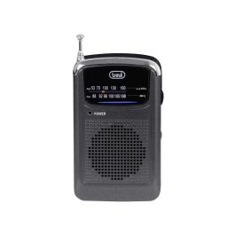 Trevi RA 710 Radio Portátil Analógica AM/FM Gris con Altavoces y Salida Auriculares, Alimentación AC/Batería