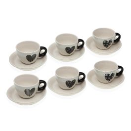 Versa Set de 6 Tazas de Café con Plato Nathalie, 6.5x4.9x6.5 cm, Gres (2 Unidades) Precio: 40.68999979. SKU: B1JDLF6GQS