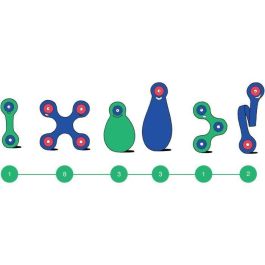 Gipsy Toys Itsy CLIXO Juego de construcción magnético, 18 piezas, Azul/verde, A partir de 4 años