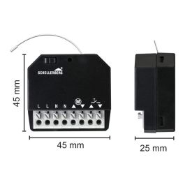 Schellenberg Receptor inalámbrico motor persiana 20018 para motores tubulares y toldos, 868MHz