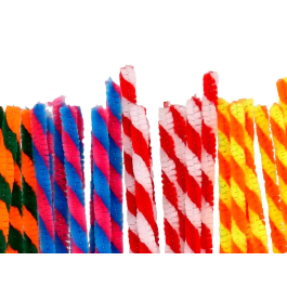 Liderpapel Limpiapipas de Chenilla 30 cm, Dos Colores Mate Surtidos, Bolsa de 30 Unidades