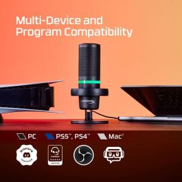 HP HyperX DuoCast - USB Microphone (Black) - RGB Lighting, 32 Ω, 24-bit/96kHz HP HyperX DuoCast - USB Microphone (Black) - RGB Lighting, 32 Ω, 24-bit/96kHz