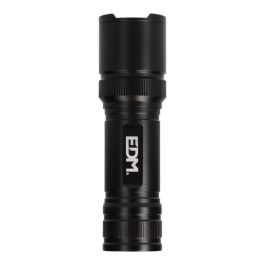 Linterna led táctica black grip 150 lm con zoom 3 x aaa (incluidas) aluminio