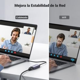 UGREEN Adaptador USB-C 3.1 Gen1 a Gigabit Ethernet 1000Mbps para PC/Portátil – Plata