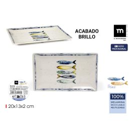 La Mediterrane Bandeja de Melamina Brillo Peixe 20 x 13 x 2 cm (24 Unidades)