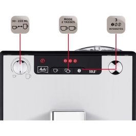 Melitta E950-103 Caffeo Solo Máquina de espresso automática, molinillo integrado, 15 bar, depósito 1.2L agua y 120g granos, Plata