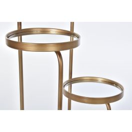DKD Home Decor Repisa de Diseño Moderno con Estructura de Metal y Detalles de Espejo, Color Cobrizo, Medidas 35x113x43 cm DKD Home Decor Repisa de Diseño Moderno con Estructura de Metal y Detalles de Espejo, Color Cobrizo, Medidas 35x113x43 cm