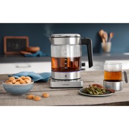 WMF 04131800 KÜCHENminis Vario Hervidor de Agua de Cristal 1L 1960W Acero Inoxidable con Termostato y Función Mantener Caliente