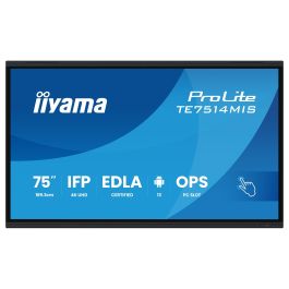 iiyama ProLite TE7514MIS-B2AG Pantalla Digital de Señalización 75" 4K UHD VA Táctil 3840x2160 16:9 8ms 60Hz 24/7 WiFi Altavoces USB-C HDMI DP Negro Precio: 2293.8900006. SKU: B16B2WVLRS