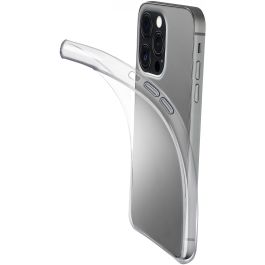 Cellularline Fine Case iPhone 15 Pro, Funda Blanda Ultrafina Transparente, Compatible con MagSafe y Carga Inalámbrica