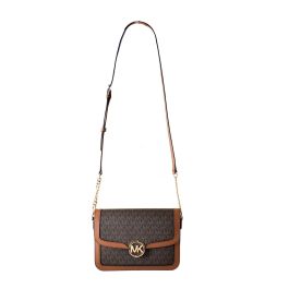 Bolso Bandolera Michael Kors Leida Marrón 24 x 17 x 6 cm Precio: 160.49999988. SKU: B15AE3K9MQ