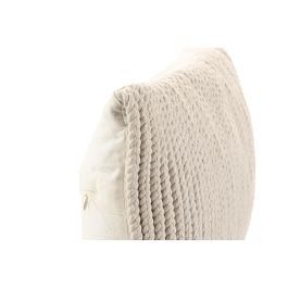 DKD Home Decor Cojín Boho India 24 Crudo 30 x 50 cm Algodón Macramé Hecho a Mano (2 Unidades)