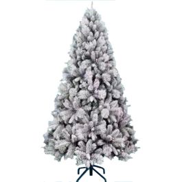 Árbol de Navidad Home ESPRIT Verde PVC Metal Nevado 132 x 132 x 210 cm