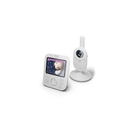 Monitor de vídeo para bebés SCD892/26, alcance de 300 metros, pantalla a color de 3,5" con zoom 2x, canciones de cuna, luz nocturna, temperatura y modo ecológico.