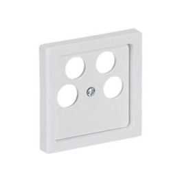 Busch-Jaeger BJ 1743/10-04-84 Placa Frontal Blanca Mate para TV/SAT, 1 Módulo, Plástico Termoplástico, IP20