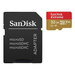 Sandisk Extreme Tarjeta MicroSDXC 32GB Clase 10 UHS-I U3 V30 Velocidad 100MB/s Lectura 90MB/s Escritura