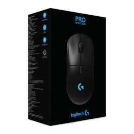 Logitech PRO Wireless Gaming Mouse, RF Wireless, Tecnología Lightspeed, Sensor HERO, Polímero de Litio (LiPo), Negro