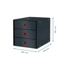 Leitz Click&Store Fichero Cajones Sobremesa 3 Cajones Color Gris 290x283x360 mm