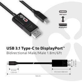Club3D Cable USB 3.1 Tipo C a DisplayPort 1.4 8K60Hz UHD 1.8m Macho/Macho