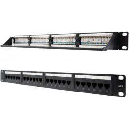Nano Cable 10.21.3124 Patch Panel de 24 Puertos Cat.6 UTP para Rack 1U