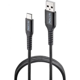 NGS KNOT-AC Cable USB-A a USB-C Macho, USB 2.0 480Mbps, 1m, Negro