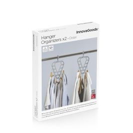 Set de Organizadores para Perchas Orzer InnovaGoods 2 Unidades Set de Organizadores para Perchas Orzer InnovaGoods 2 Unidades