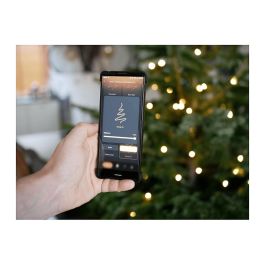 Woox R5168 Tira de Luces LED Navidad Smart, 20 Metros, 200 Bombillas, Blanco Cálido 2500K, 230 Lumen, Control Wi-Fi y App, IP44 para Interior/Exterior