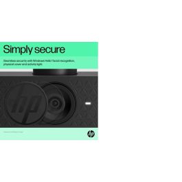HP Webcam Video FHD 1080P, 30 FPS, Compatible con Windows Hello, Corrección Automática de Luz y Fondo, Micrófonos con Reducción de Ruido - 625