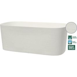 Garden Id 08310401 Jardinera Respect con Reserva de Agua, Blanco, 50x17 cm, 100% Reciclable de Residuos Domésticos, Superficie Estructurada