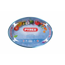 Pyrex Fuente Oval Horno Iconic'S Vidrio Boro Transparente 35x24x7 cm, Extra Resistente, Material Saludable, Apto Horno, Microondas y Lavavajillas