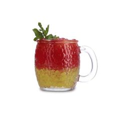Quid Jarra de Vidrio Maison 35 cL, Pack 12 Unidades, Con Relieve, Apto Lavavajillas y Frigorífico