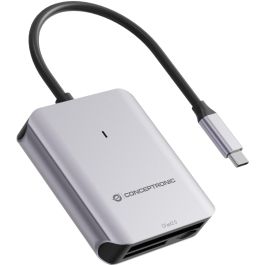 Conceptronic Lector de Tarjetas USB-C BIAN09G SD 4.0, MicroSD 4.0, CFast 2.0, USB 3.2 Gen 2, 10 Gbps