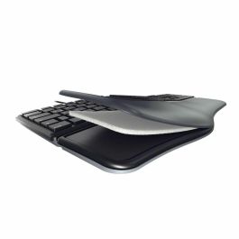 Cherry KC 4500 ERGO Teclado Ergonómico USB Español con Reposamanos Viscoelástico, Pies Ajustables y Teclas Multimedia