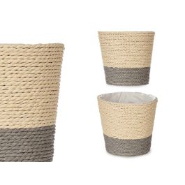 Ibergarden Macetero de Cuerda y Plástico Gris Natural para macetas de 12.5x12 cm, exterior 14x14x13 cm (24 Unidades) Precio: 51.49999943. SKU: B1APLXR8FV