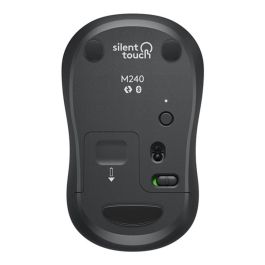 Logitech Ratón M240 Silent Bluetooth Óptico Ambidestro Inalámbrico Silencioso Grafito