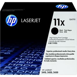 HP 11X Tóner Original LaserJet Negro Alto Rendimiento para impresoras HP. Cartucho fiable para impresión profesional diaria de documentos monocromáticos. HP 11X Tóner Original LaserJet Negro Alto Rendimiento para impresoras HP. Cartucho fiable para impresión profesional diaria de documentos monocromáticos. Precio: 107.58999955. SKU: S7808085