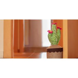 Inofix Tope textil sujetapuertas modelo Cactus verde, tejido de poliéster, 25x15x15cm, 1kg