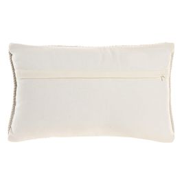 DKD Home Decor Cojín Boho India 24 Crudo 30 x 50 cm Algodón Macramé Hecho a Mano (2 Unidades)