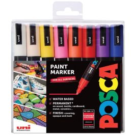 POSCA PC-5M Set 16 Marcadores Punta Redonda Media de Tinta Base Agua Colores Surtidos para Múltiples Superficies Precio: 85.49999997. SKU: B17KHGNP2R