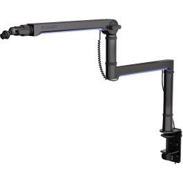 Endorfy Soporte de Micrófono Broadcast Low Profile RGB Boom Arm para Micrófonos hasta 2kg, Iluminación LED (Negro)