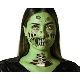 Maquillaje Tatuaje Facial Zombie Con Dientes Verdes Y Huesos Expuestos Halloween Precio: 0.8833. SKU: B1JF4ESD3N