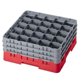 CAMBRO - 25S738-163 - Cesta de lavado 25 comp. 3 alturas - 8,7 cm Ø máx. - alt. máx. 20 cm - 50 x 50 x 22,5 cm - Rojo Precio: 75.79000044. SKU: B1BV5FWBL8