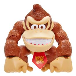 Jakks Pacific 76198-4L Figura Donkey Kong Deluxe Super Mario 15 cm 10 puntos articulación oficial Nintendo +3 años