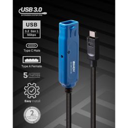 Cable USB LINDY 43380 Azul
