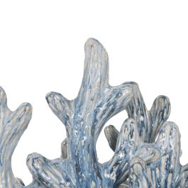 Figura Coral Azul Cerámica Decoración 43 X 21 X 30,50 cm